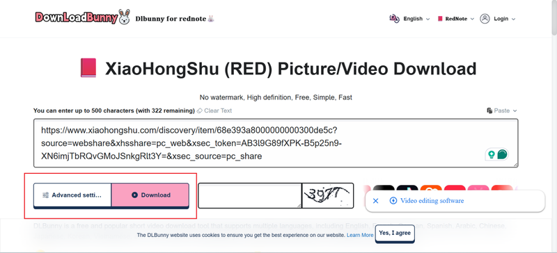 Downloaded Xhs Video from Downloadbunny