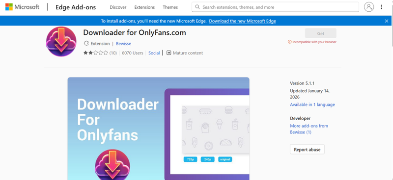 Onlyfans Downloader Edge Extension