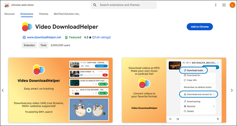 Install Video Downloadhelper Extension on Chrome Browser