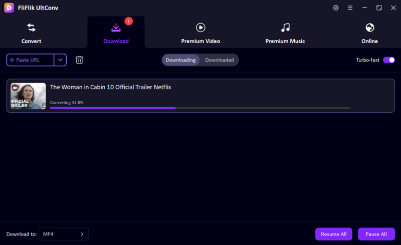 Downloading Himovies Movie in Ultconv