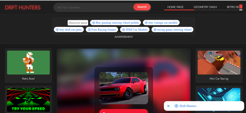 Car Game Unblocked for School Drift Hunters