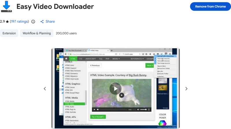 easy video downloader chrome extension