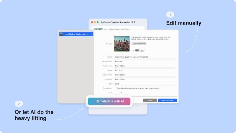 Edit Music Album Details