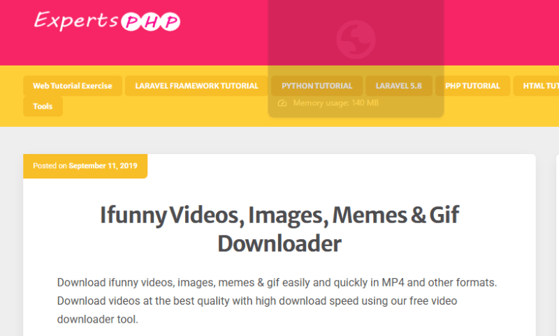 expertphp ifunny downloader
