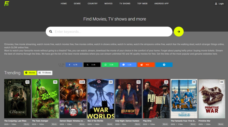 Watch English Movies with Subtitles on F2movies