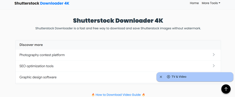 Fetchpik Shutterstock Image Downloader Interface