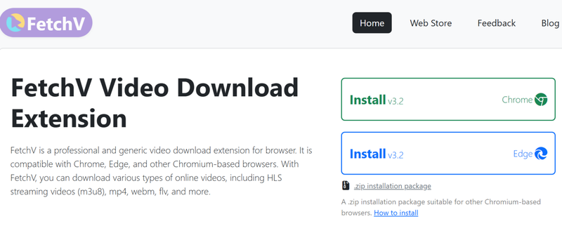 Fetchv Video Download Extension