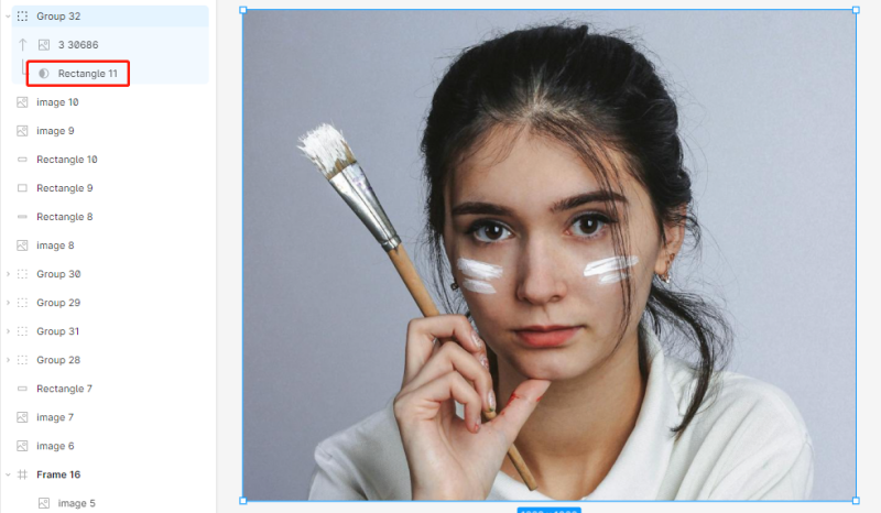 Move the Mask behind image in Figma