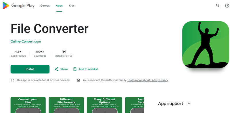 File Converter Android App Audio Conversion Interface
