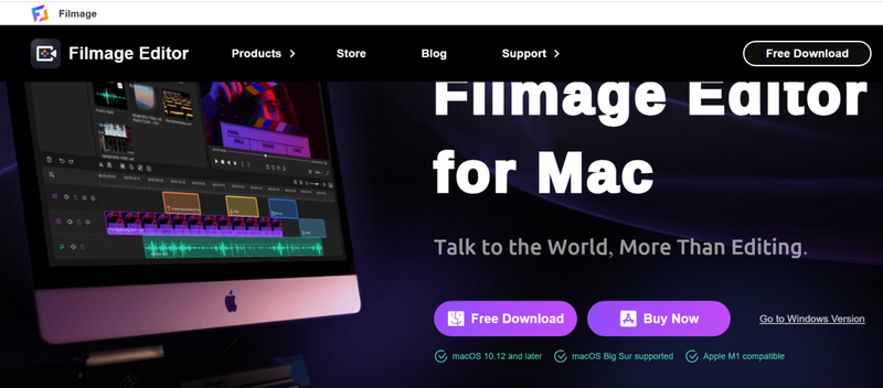 Filmage Editor Mac Video Editing Interface Screen