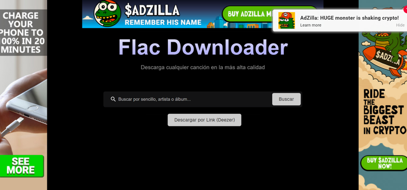 Flacdownloader.com Online Flac Downloader Page