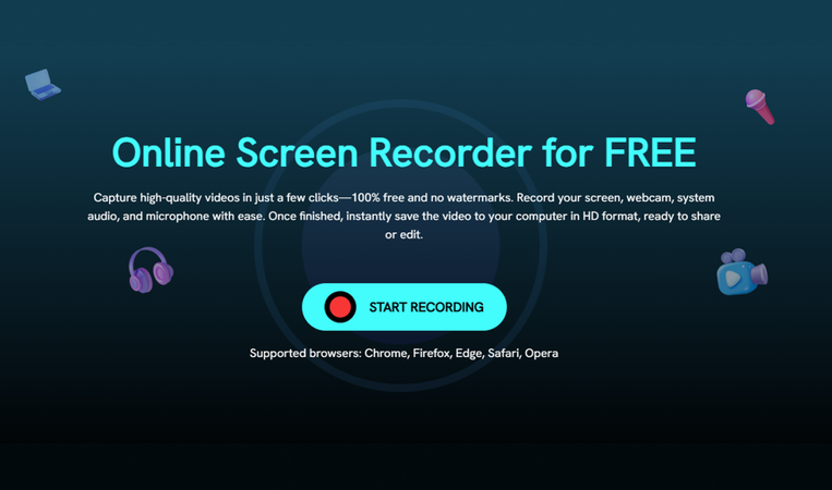 Start Recording on Fliflik Online Screen Recorder