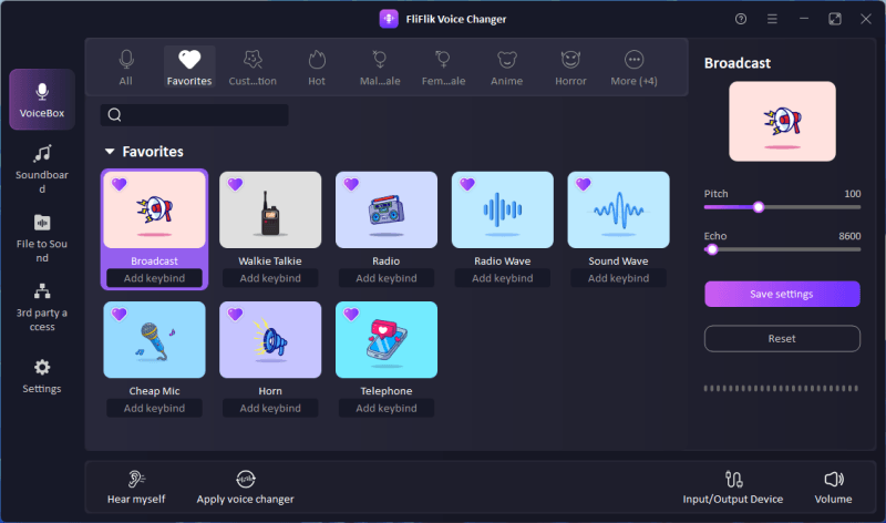 change voice to radio effect