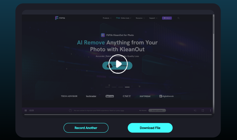 Stop and Save Screen Recording Using Fliflik