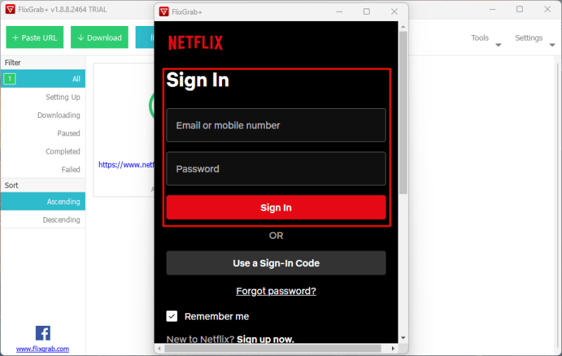 flixgrab login netflix