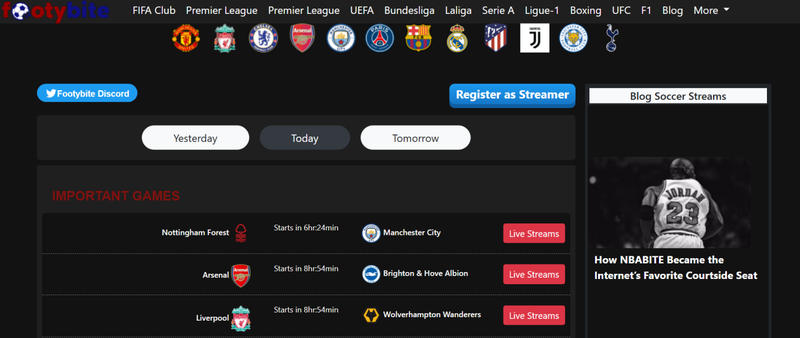 Free Sports Website Footybite