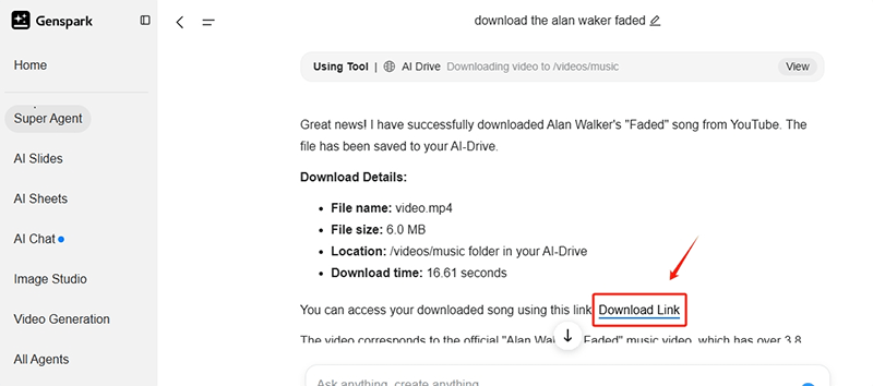 genspark ai download link