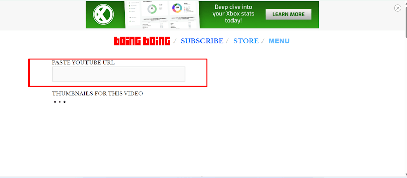 Get YouTube thumbnail with BoingBoing