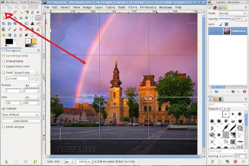how to remove a watermark in gimp
