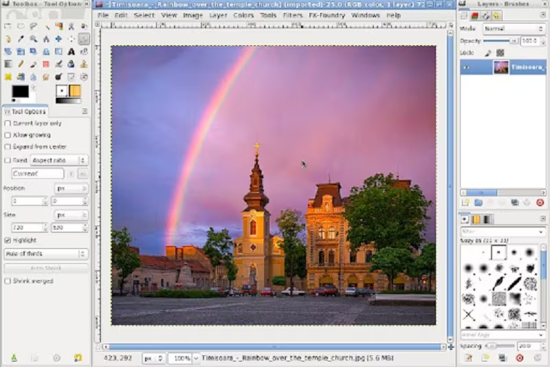 how to remove a watermark with gimp