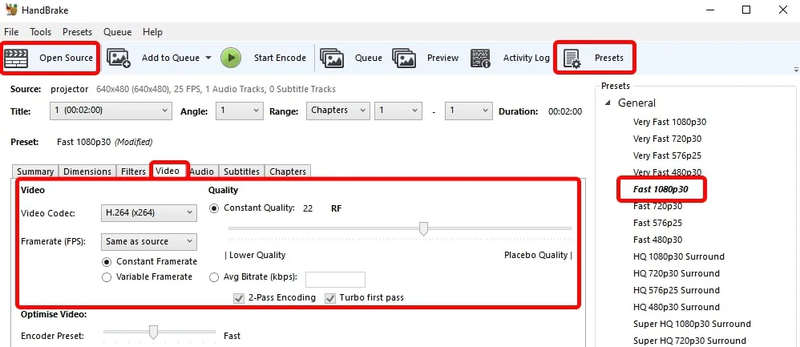 Video Encoding Settings in Handbrake