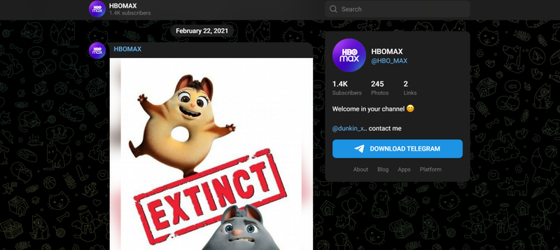 Telegram Movie Channel Hbomax