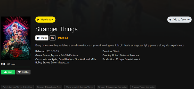 Himovies Watch Stranger Things Online Free