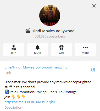Telegram Movie Channel Hindi Movies Bollywood