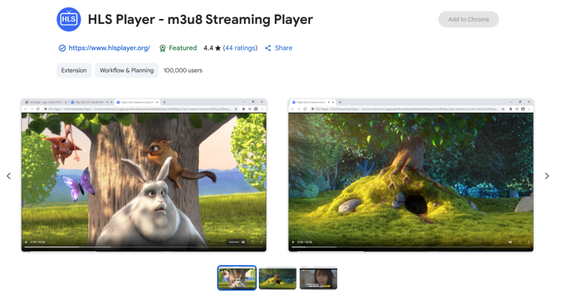 hls player chrome extension