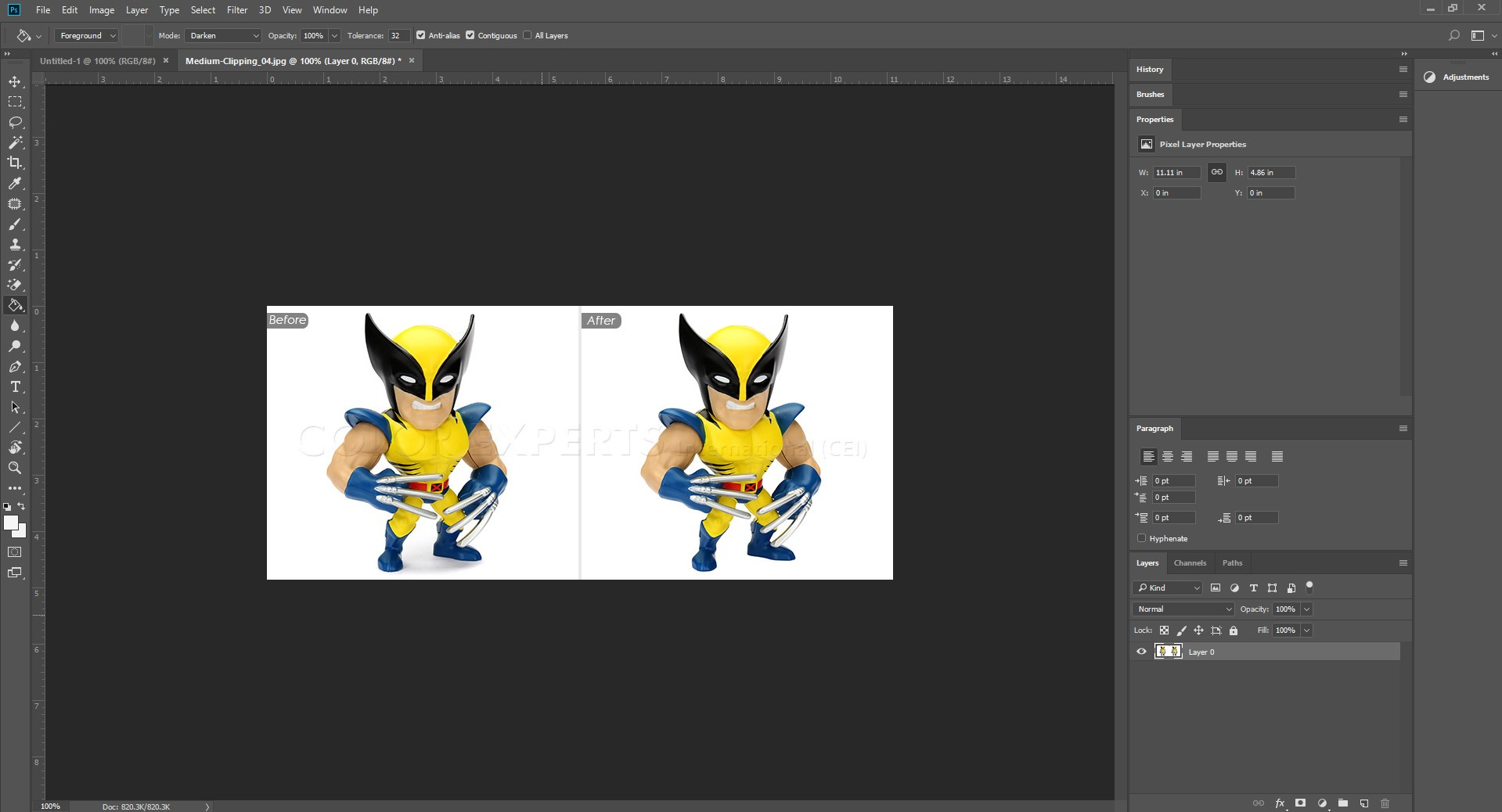 how to remove watermark in photoshop