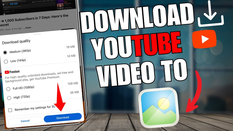 How to Save Youtube Clips to Camera Roll