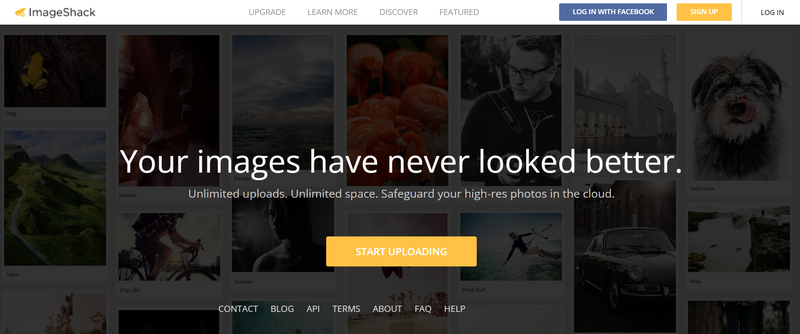 Imageshack Image Hosting Platform Dashboard