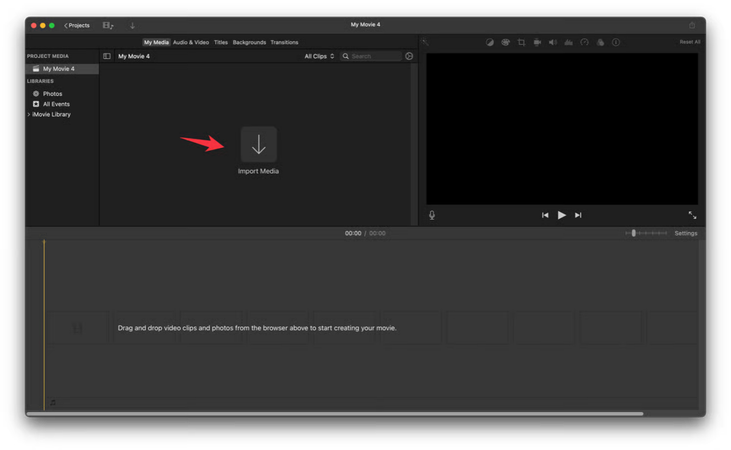 Import Media in Imovie Mac