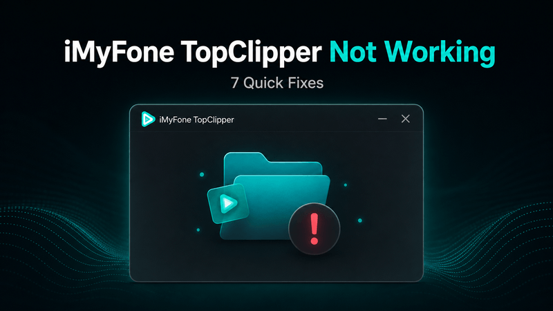 iMyFone TopClipper 작동하지 않음