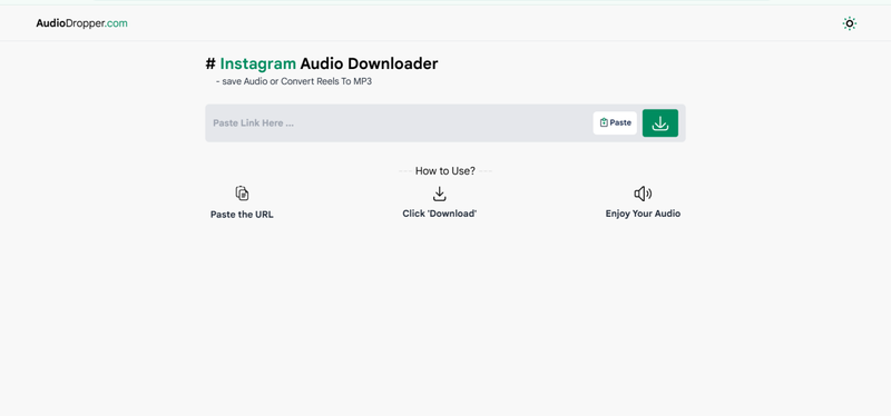 Instagram to Mp3 Audidropper