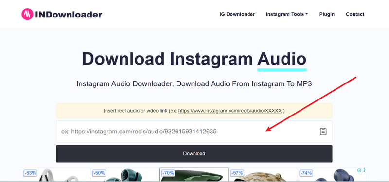 Instagram to Mp3 Indownloader