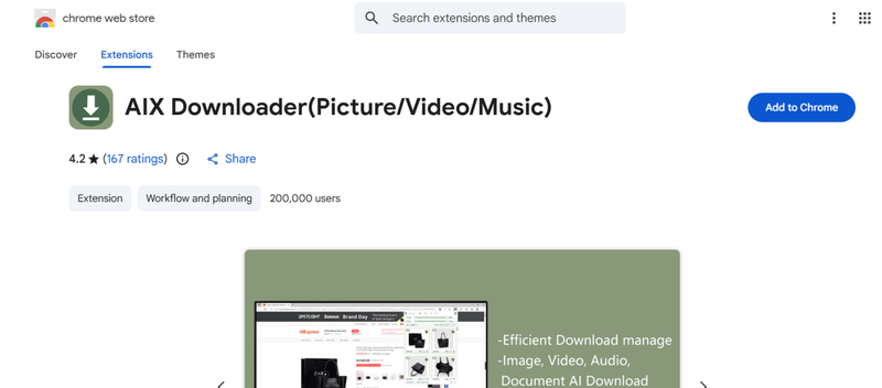 Install Aix Downloader Chrome Extension