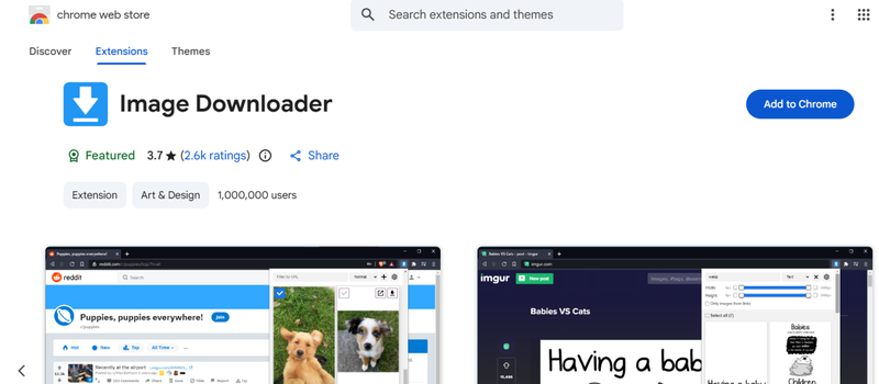 Install Image Downloader Chrome Extension