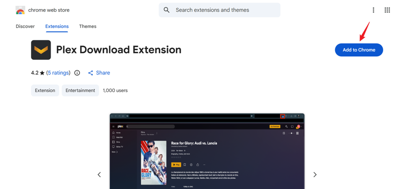 Install Plex Download Extension