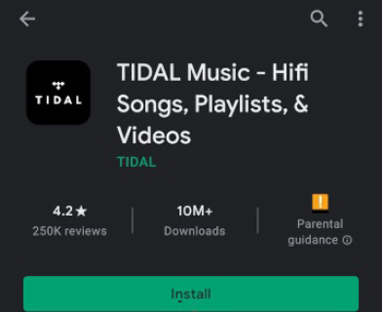 Install Tidal App