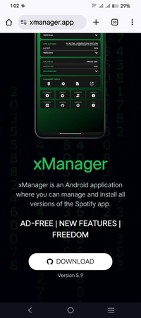 Install Xmanager Spotify on Android