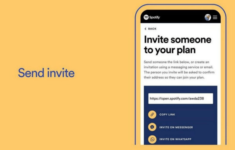 invite someone to join spotify duo