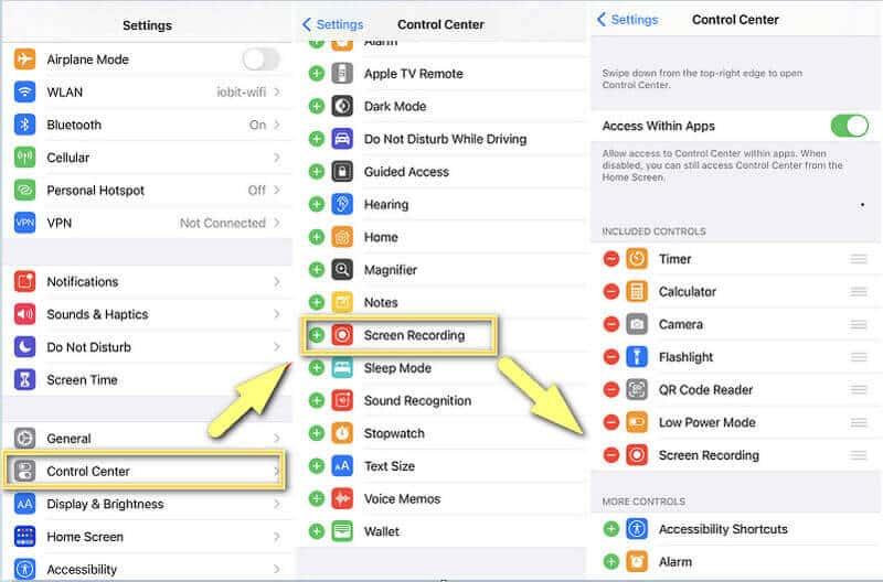iphone built in screen recording