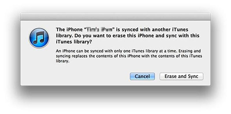iTunes Single Library Warning