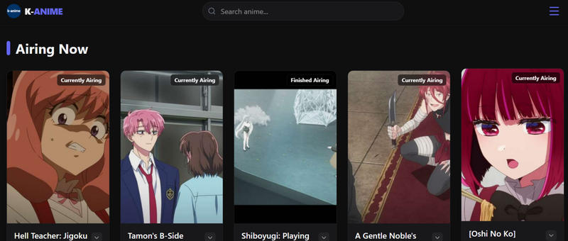 K Anime Website for Downloading Anime