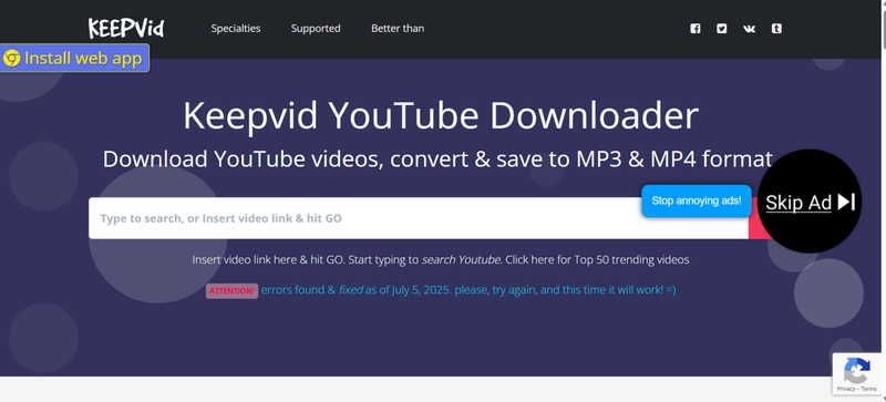 Keepvid Online Video Downloader