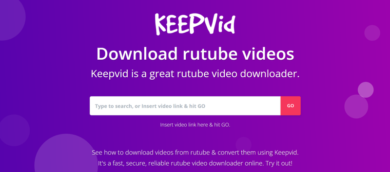 Keepvid Rutube Video Download Page
