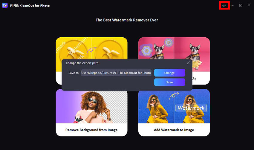 kleanout for photo settings