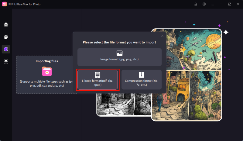 importing e-book to klearmax