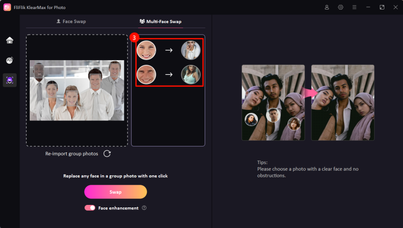 Upload Replacement Faces